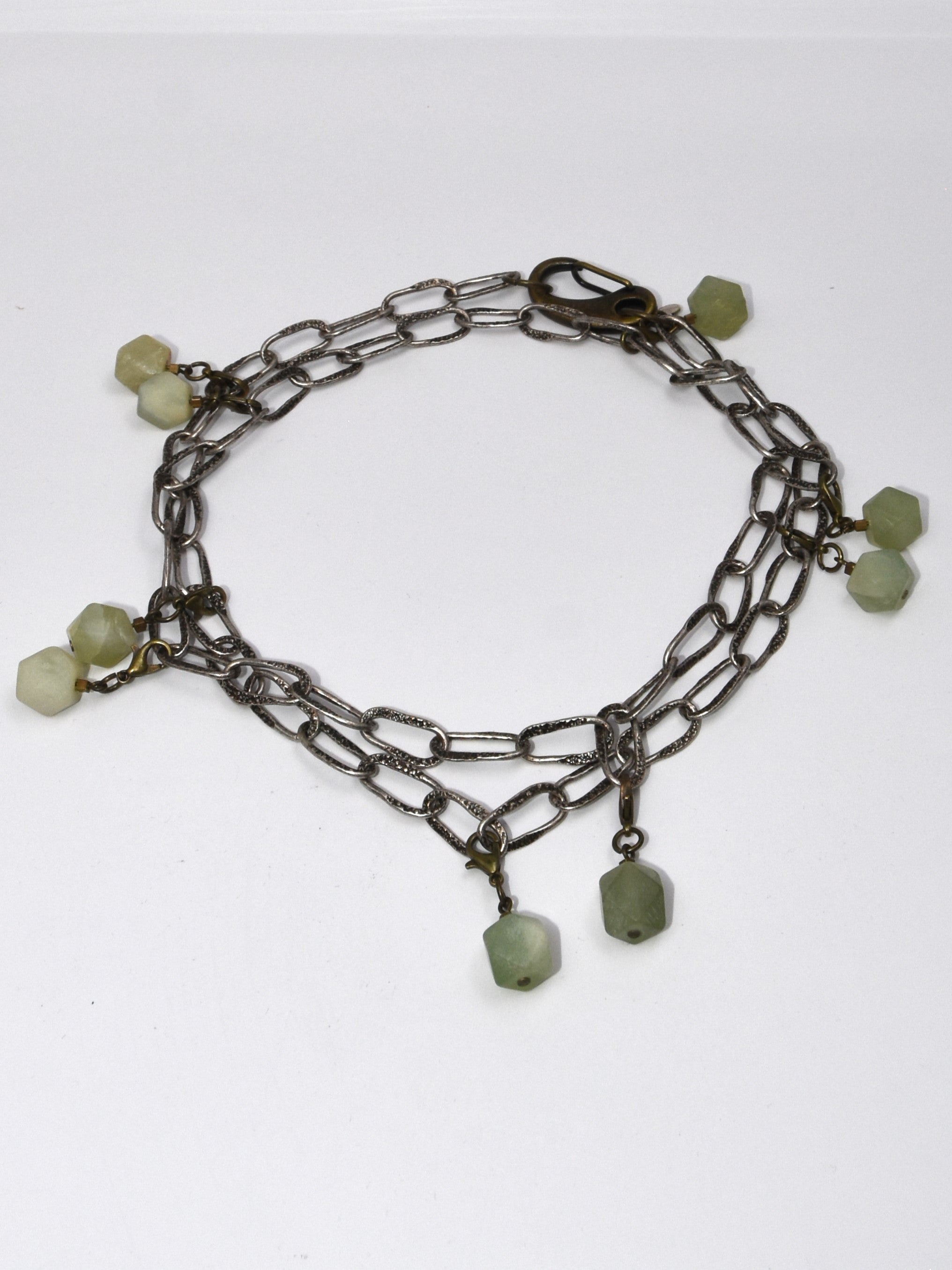 NSerena Jewelry-Hand-cut Aquamarine link Necklace