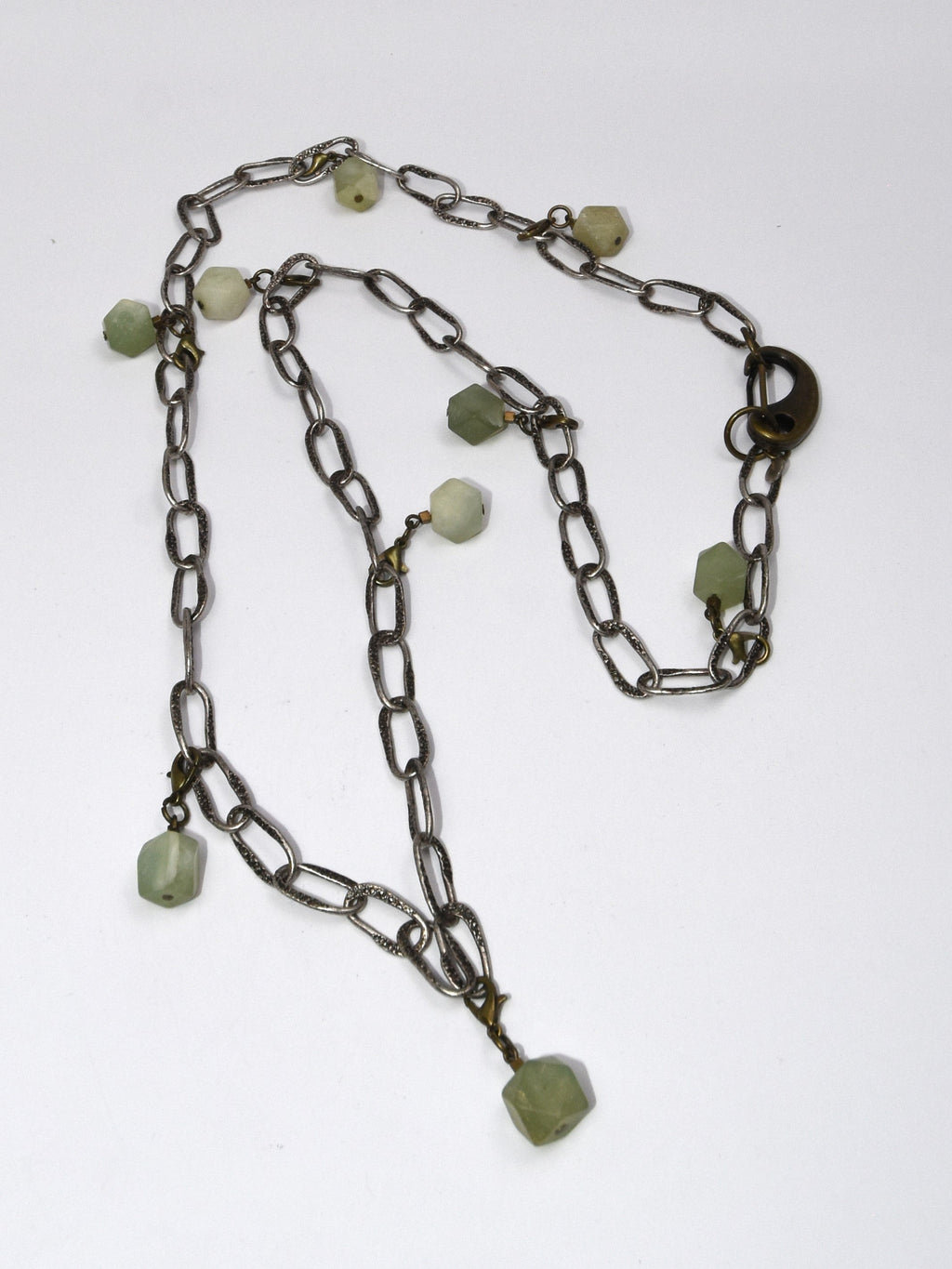 NSerena Jewelry-Hand-cut Aquamarine link Necklace