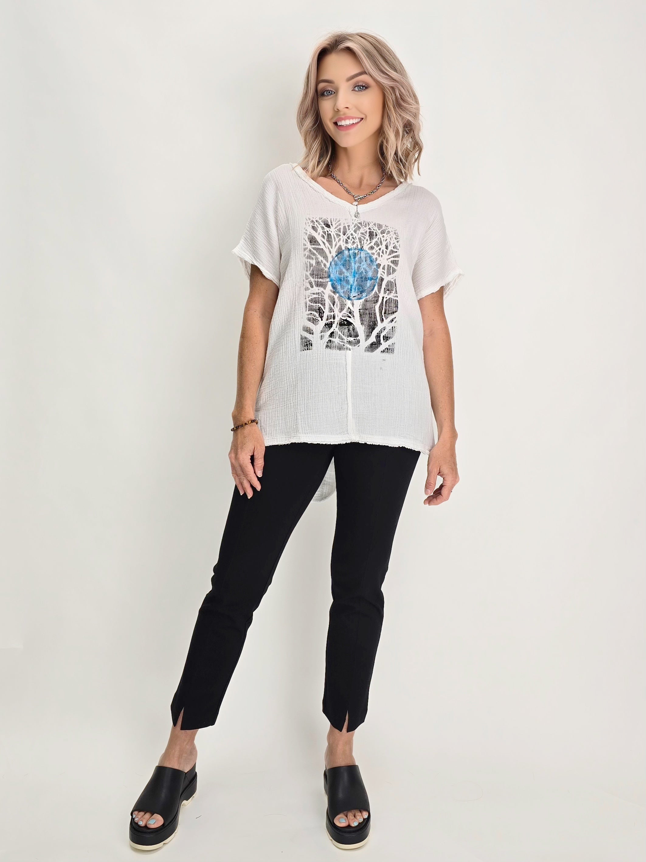 Narenee Designs-Short Sleeve V-Neck Tee