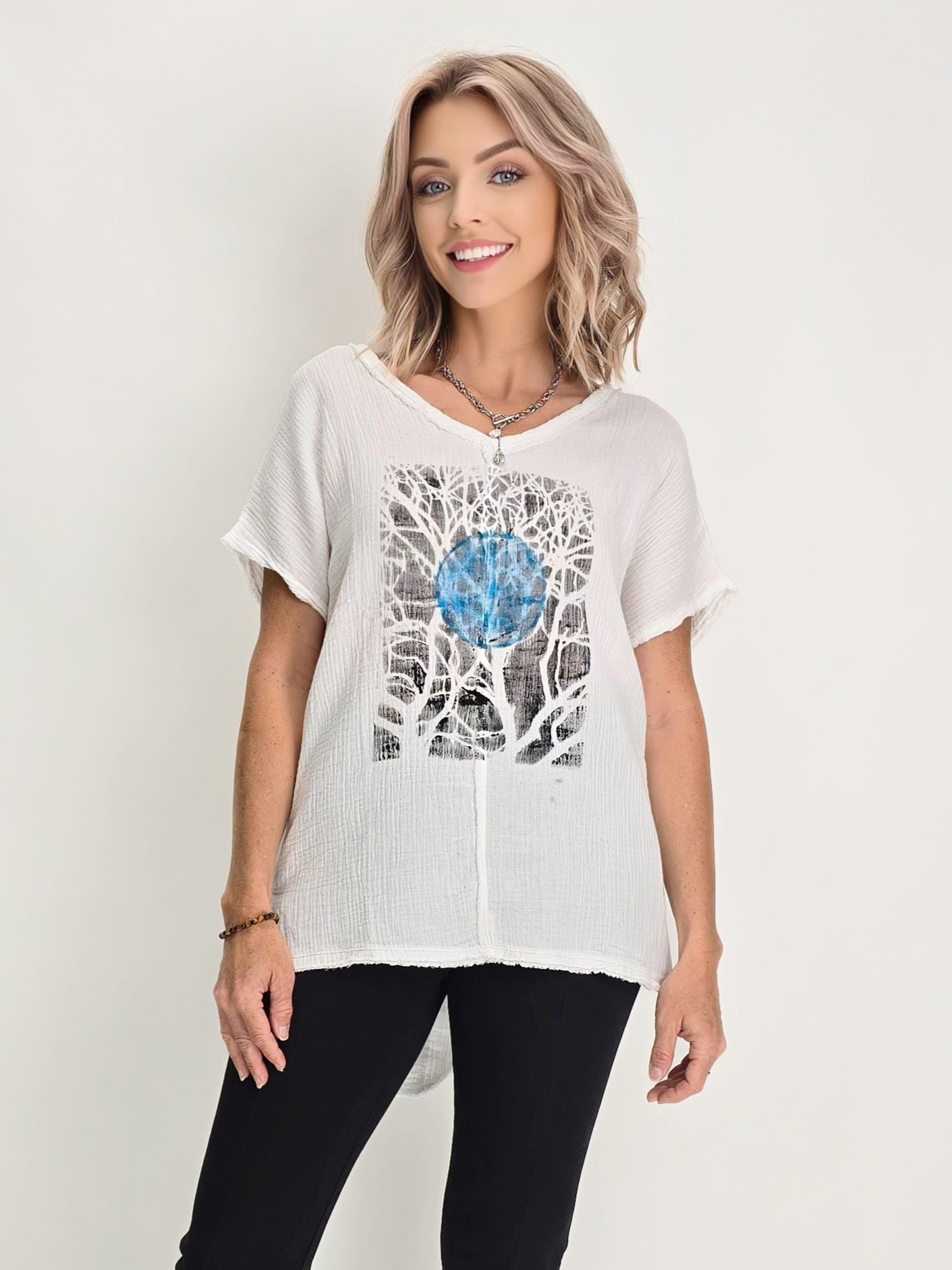 Narenee Designs-Short Sleeve V-Neck Tee