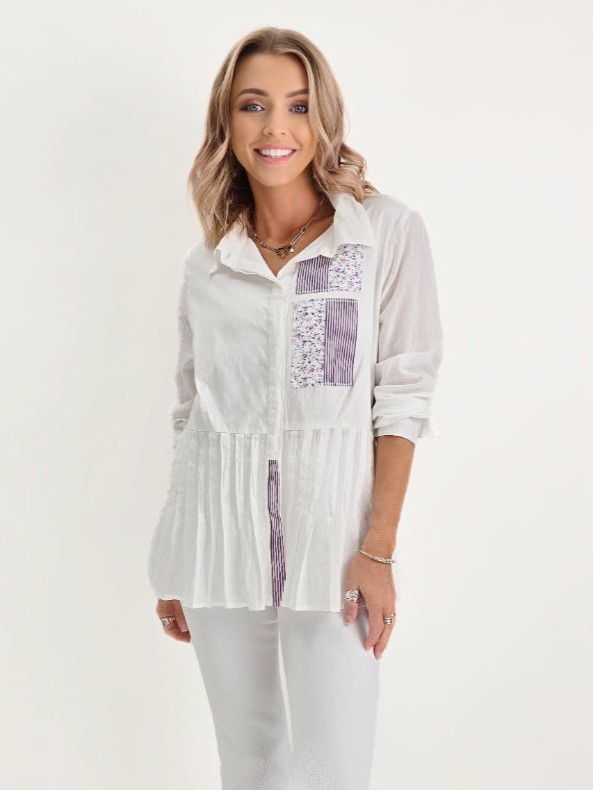 Narenee Designs- Artful Summer Patchwork Shirt