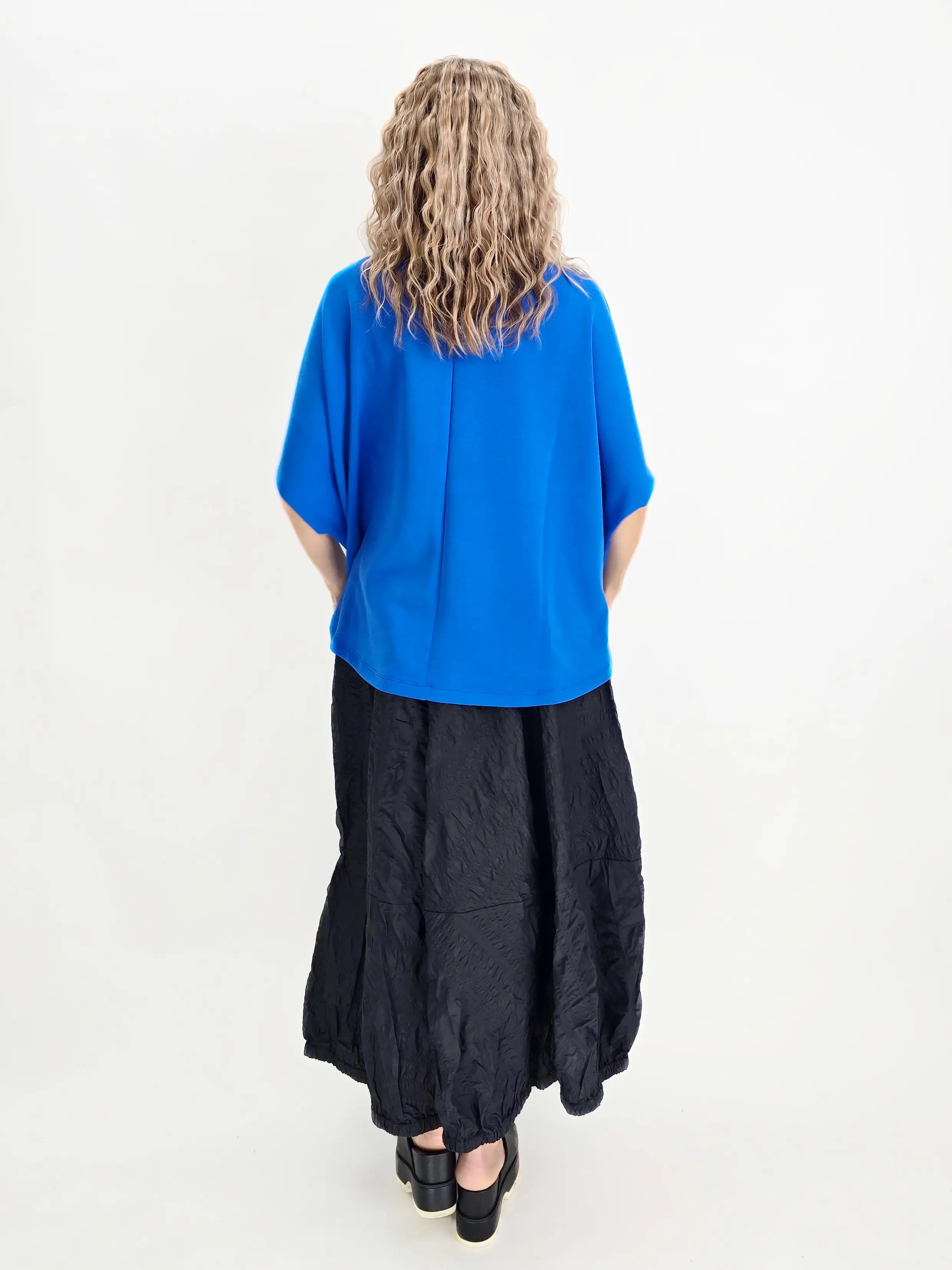 Narenee Designs- Cobalt Flow Sculpted Top