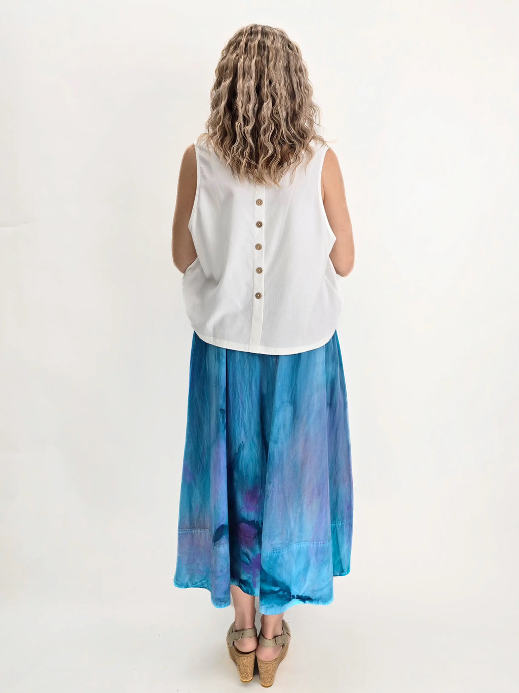 Narenee Designs- Midnight Tide Hand-Dyed Cotton Skirt