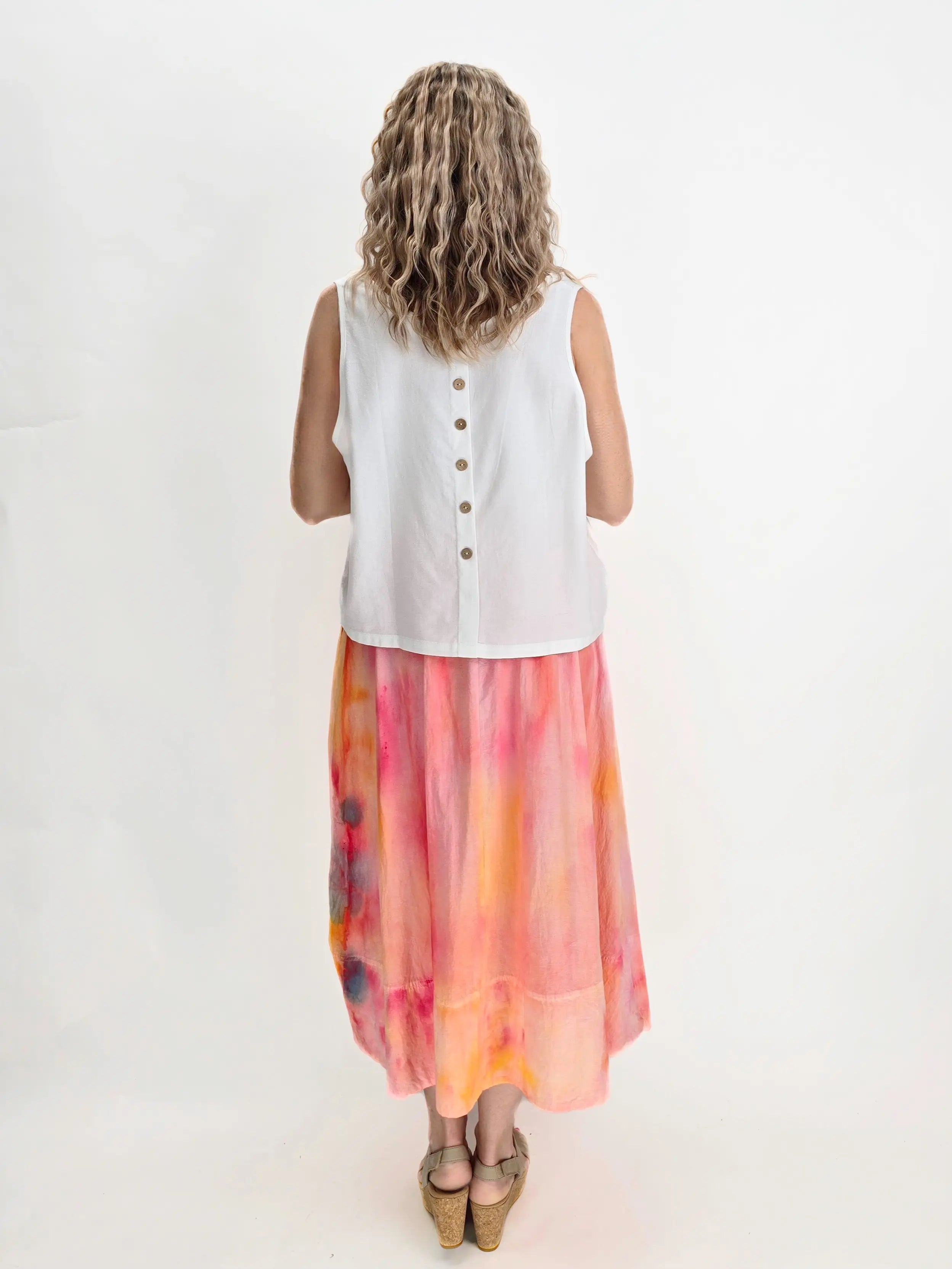 Narenee Designs- Sunset Reverie Hand-Dyed Cotton Skirt