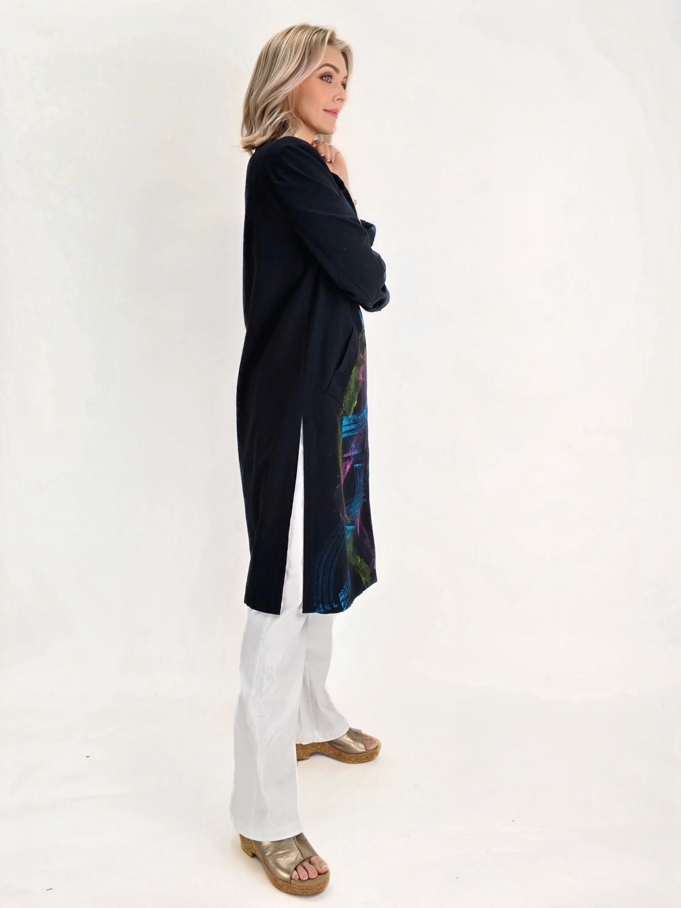 Narenee Designs- Painted long Jacket