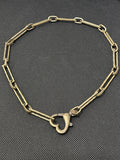 NSerena Jewelry-Antique Paperclip Link Chain Necklace