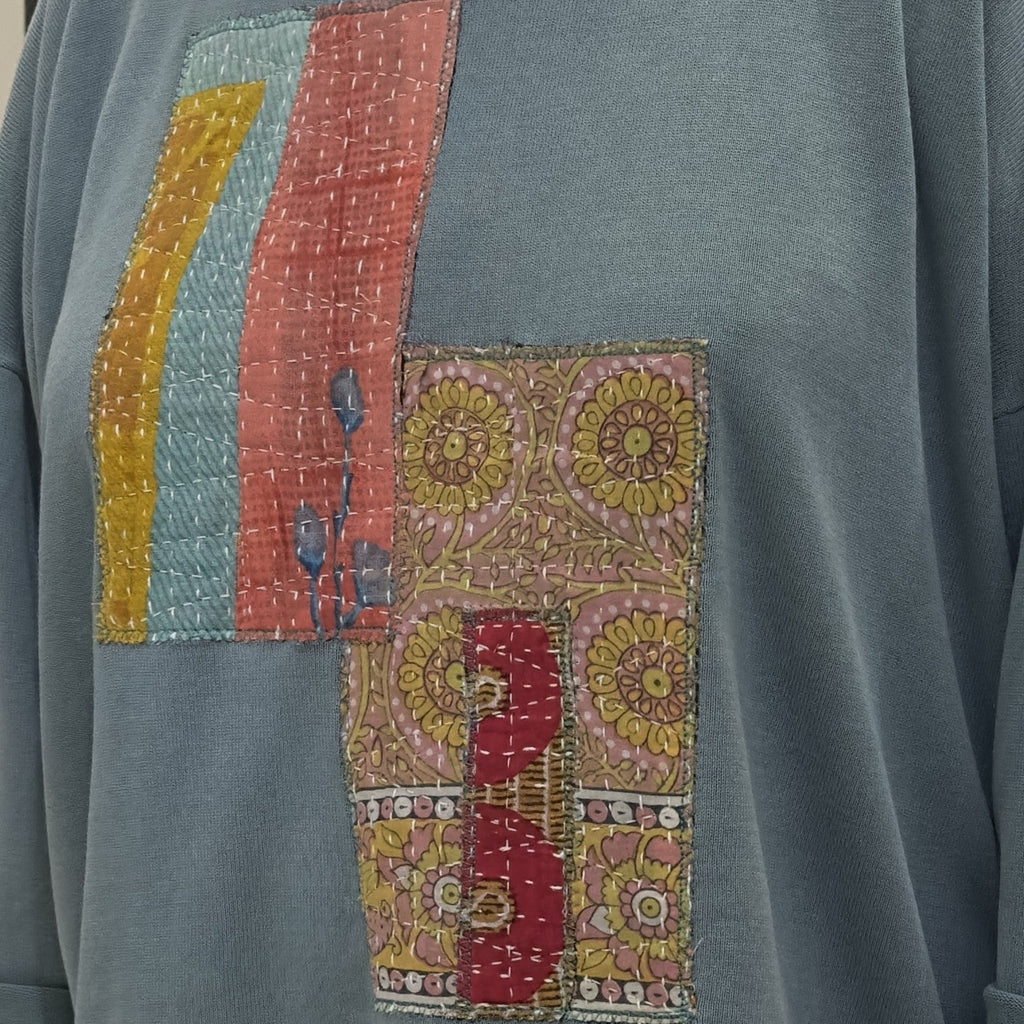 Narenee Designs- Hand-Stitched Patchwork Oversized Sweater