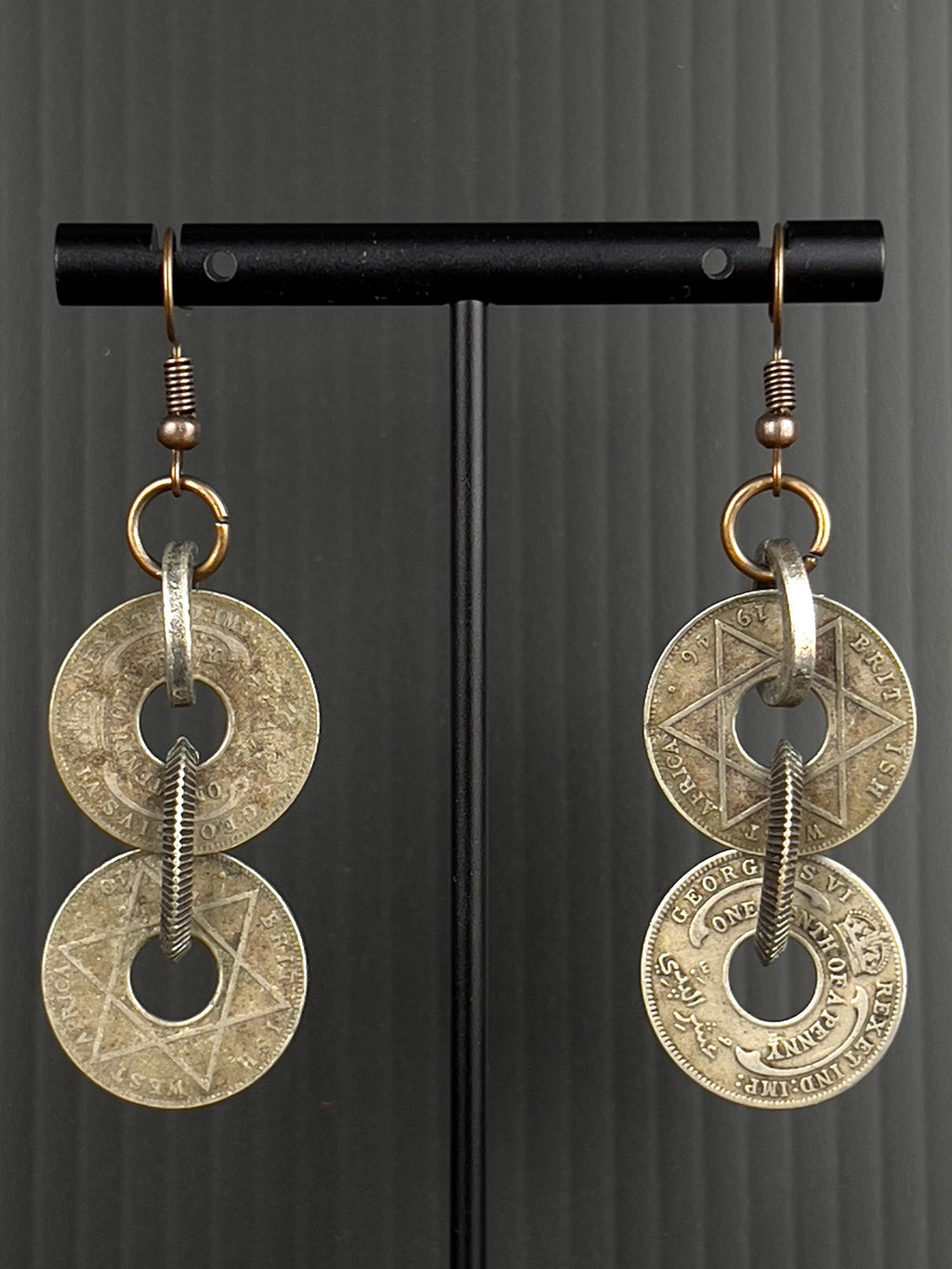 NSerena Jewelry-British West African Coin Earrings