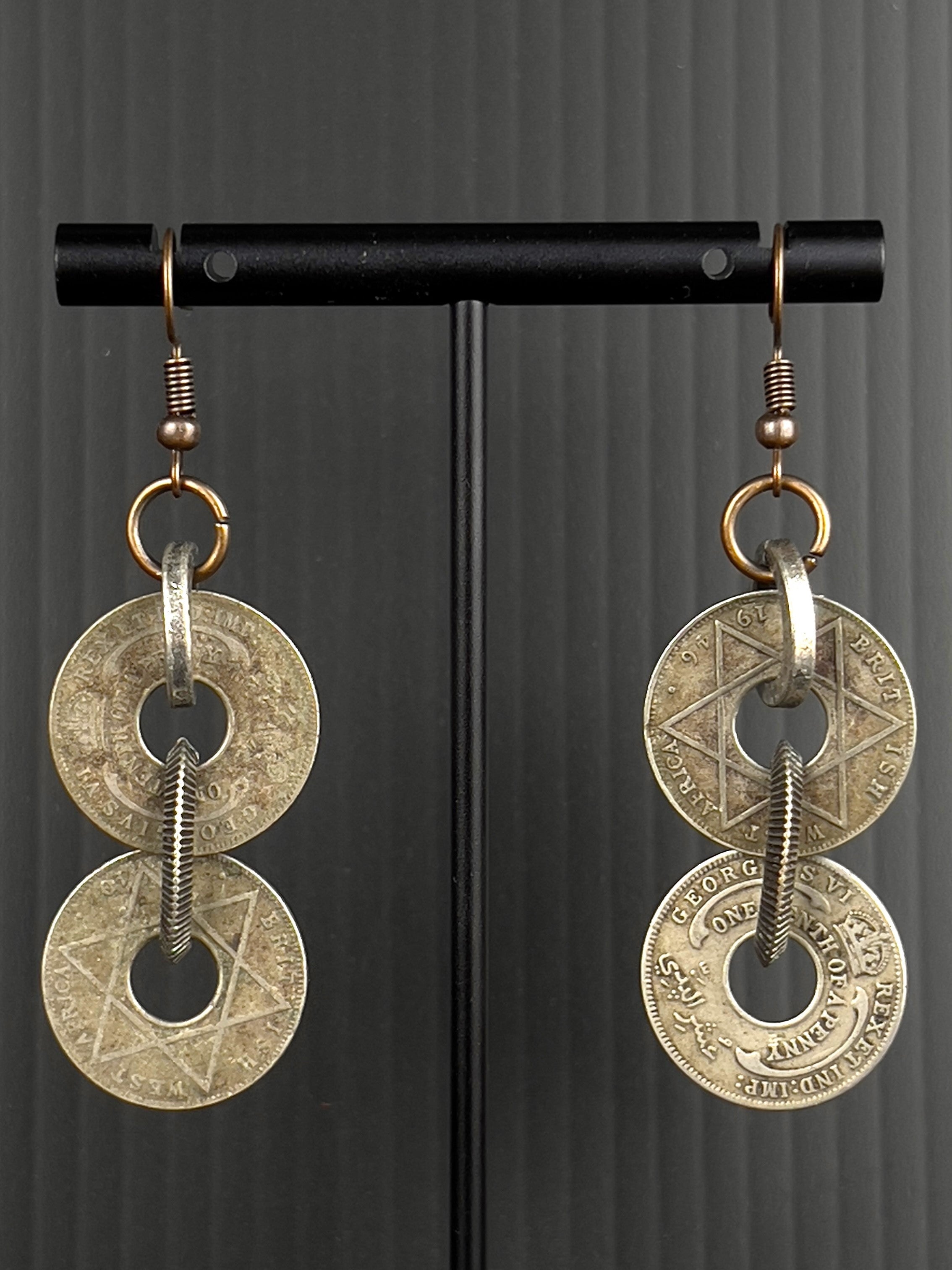 NSerena Jewelry-British West African Coin Earrings