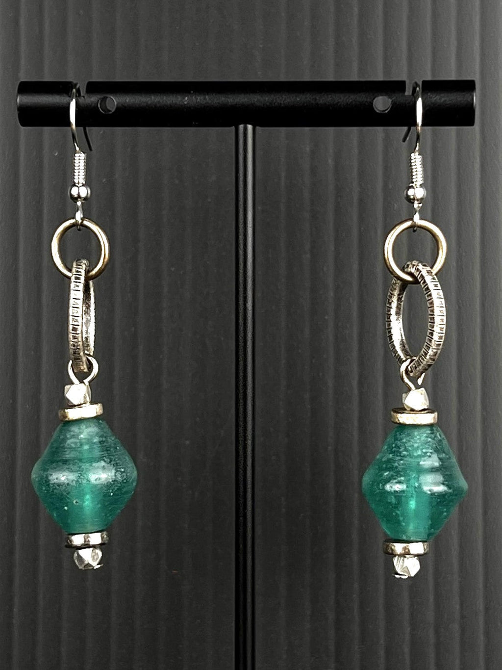 NSerena Jewelry-Indonesian Glass Earrings