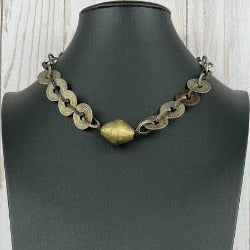 NSerena Jewelry-British West Africa Coins with Bicone Necklace